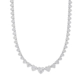 Baguette Heart Moissanite 18" Necklace - 925 Sterling Silver
